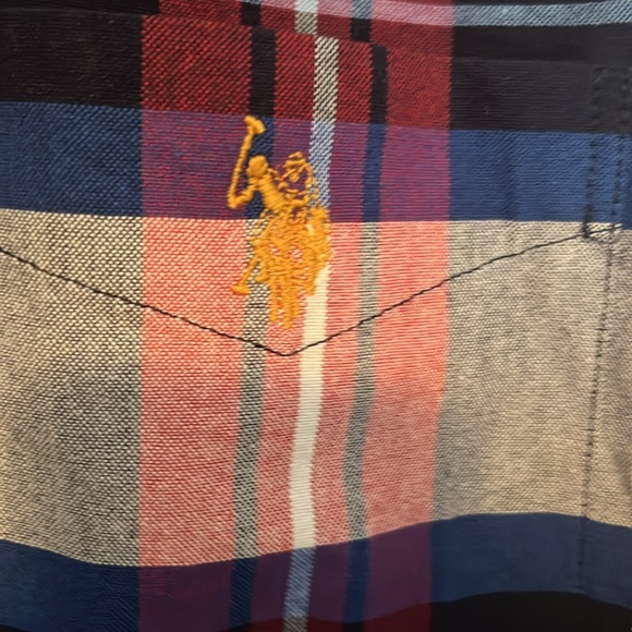 US Polo Assn. Men’s Tall Plaid Long Sleeve Button Down Shirt - Picture 2 of 9